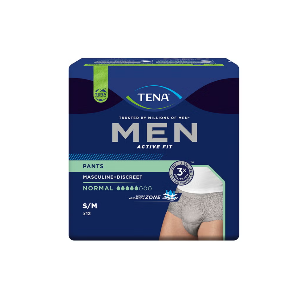 TENA Men Active Fit Pants Normal grau S/M